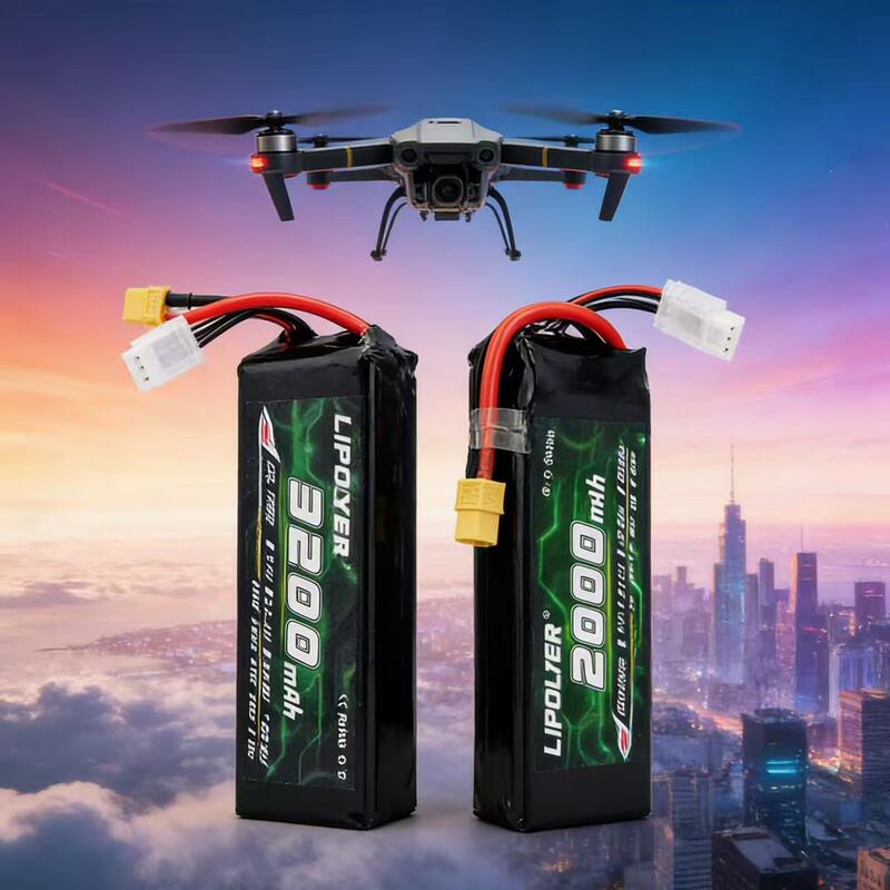 2S-6S 1300mAh 100C Drone Lipo Battery Pack For FPV Racing UAV Quadcopters Custom
