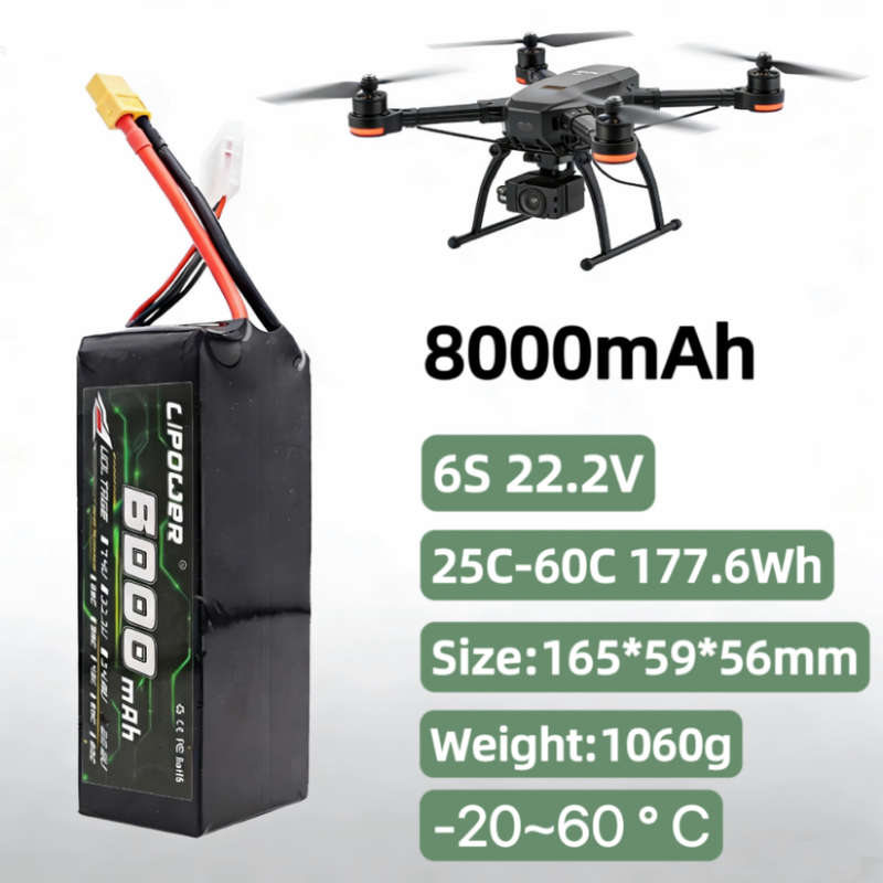 LIPOWER 8000mAh 2S/3S/4S/6S Lipo Battery 150C Rate Lithium Lipo Battery Pack for RC Racing Car Truck
