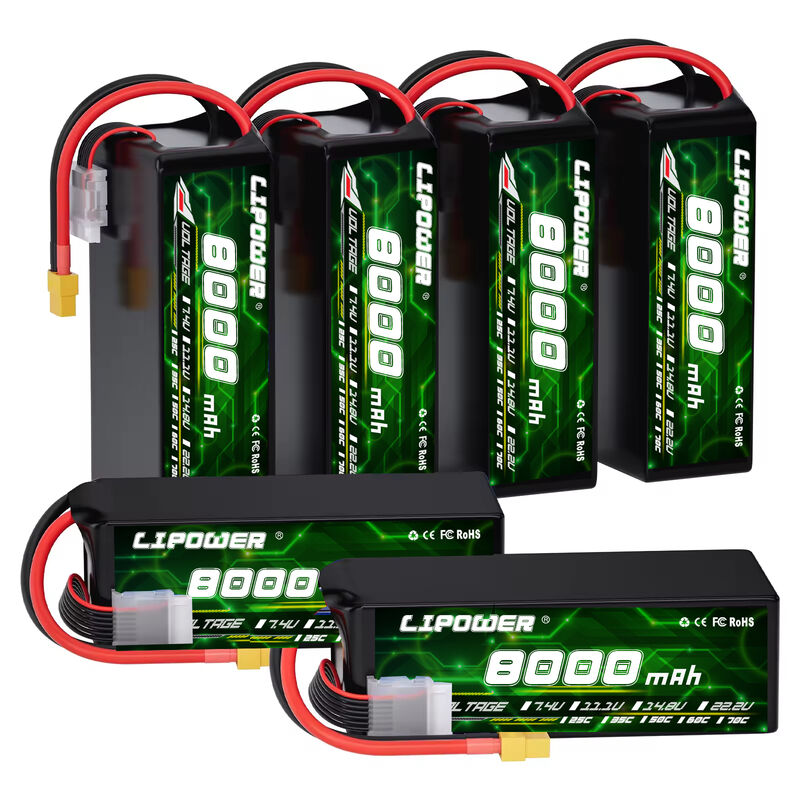 High-Performance XT60 8000mAh to 9000mAh Lithium Ion Battery Pack for FPV Drone