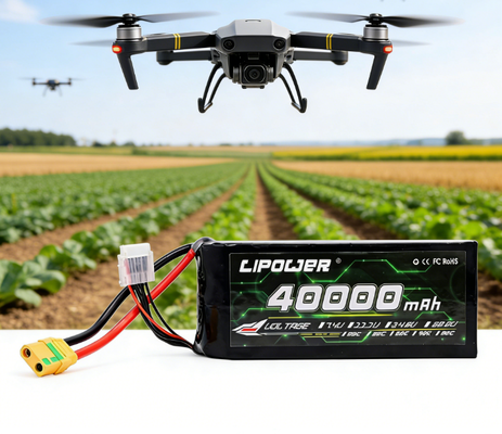 Batterie pour drones UAV au lithium de haute capacité 40000mAh 6S Pour les avions RC